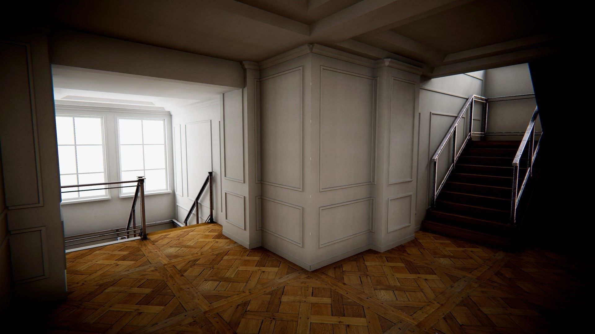 HQ Modular Modern Interior Low-poly 3D model_9