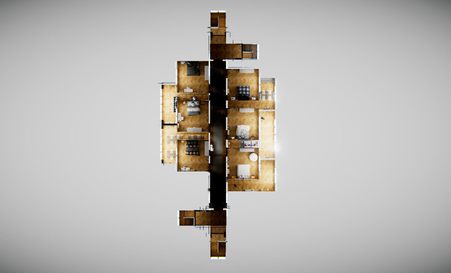 HQ Modular Modern Interior Low-poly 3D model_13