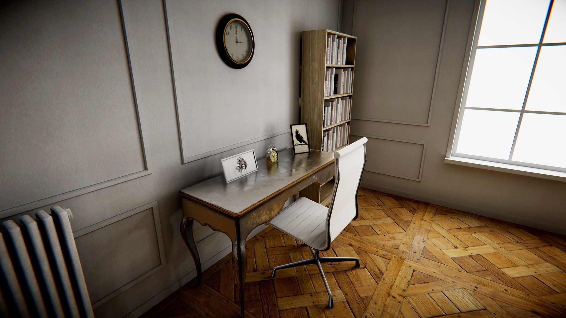 HQ Modular Modern Interior Low-poly 3D model_6