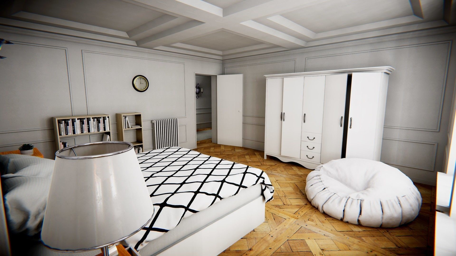 HQ Modular Modern Interior Low-poly 3D model_8