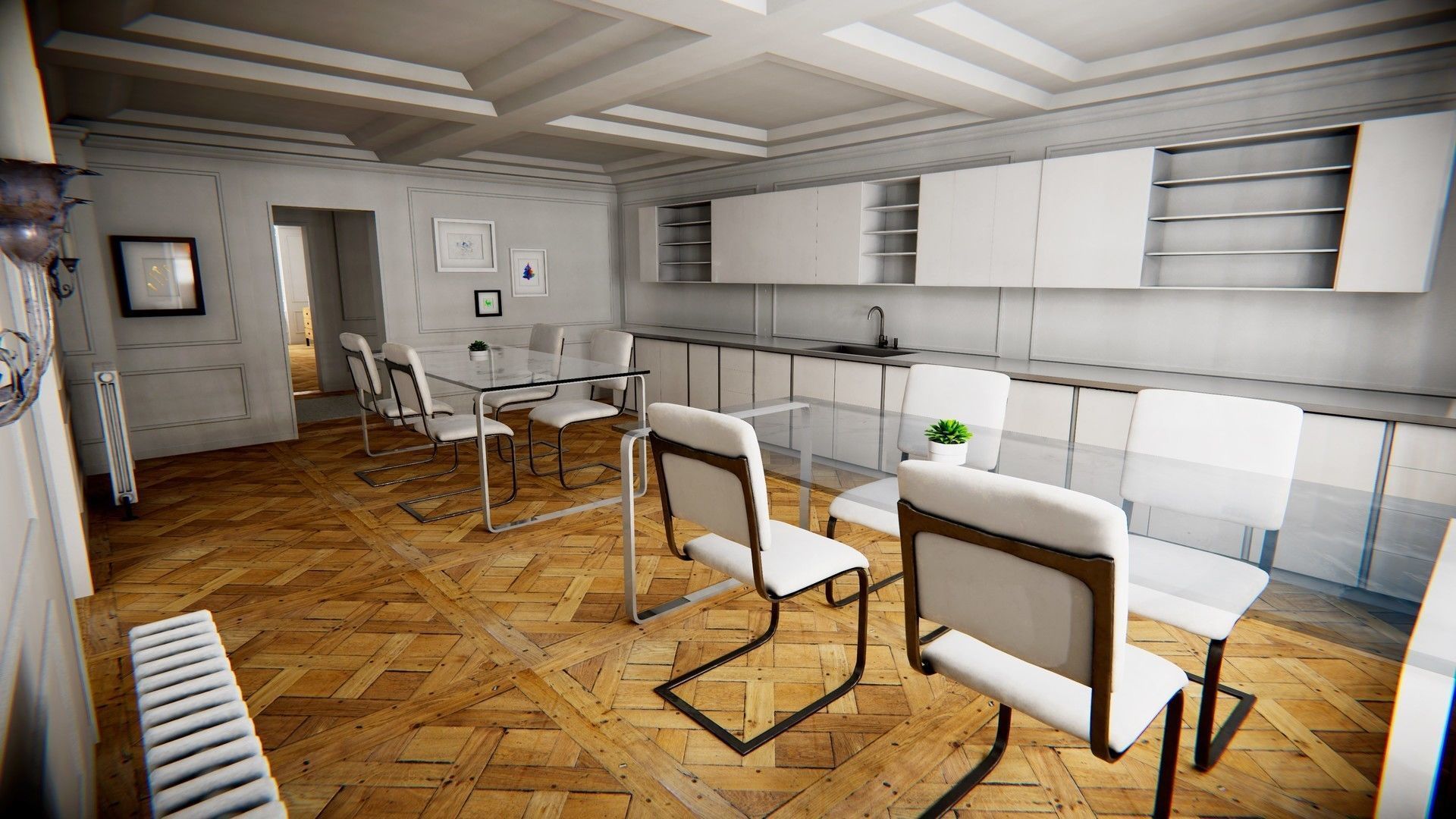 HQ Modular Modern Interior Low-poly 3D model_11