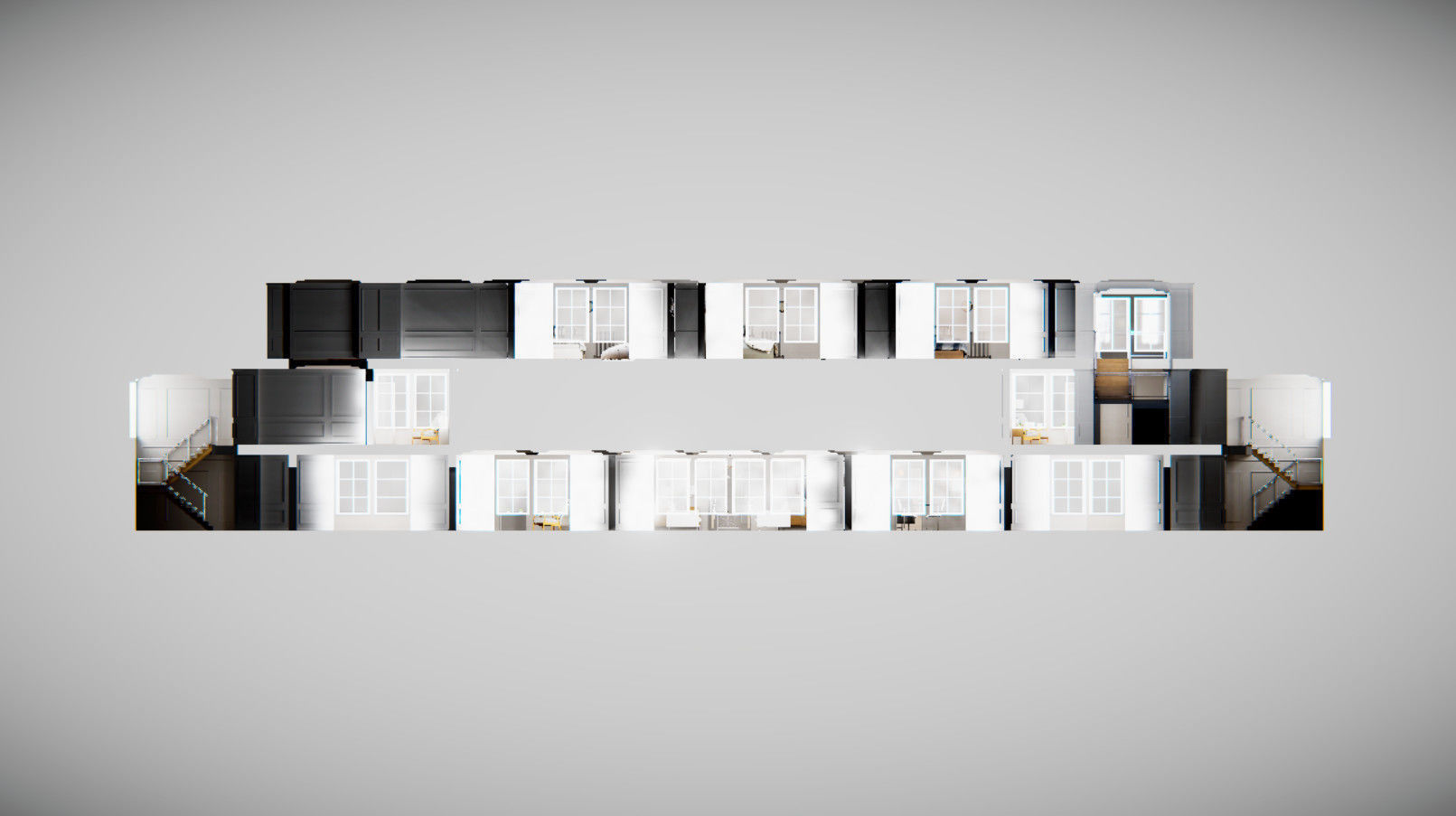 HQ Modular Modern Interior Low-poly 3D model_14