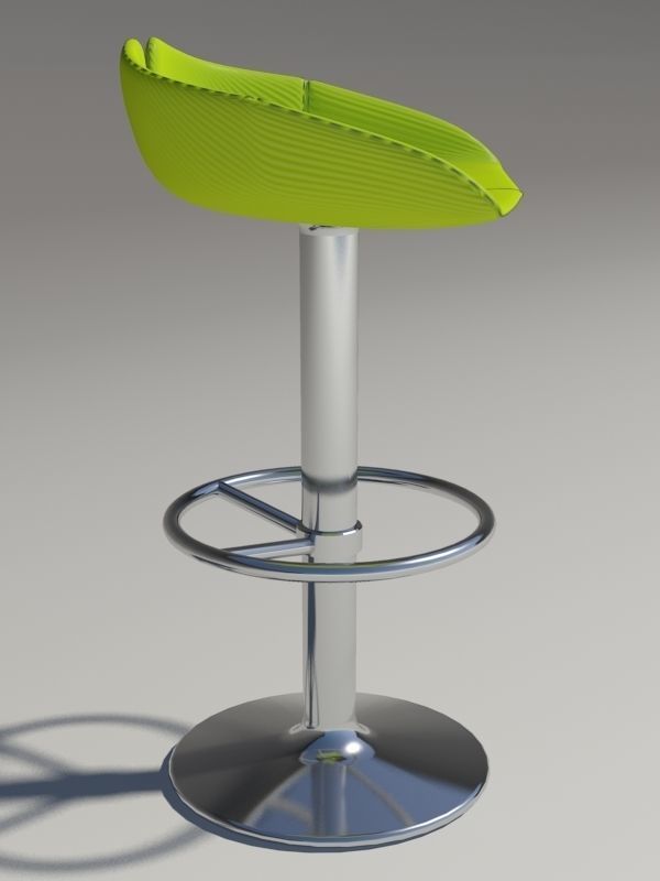 fjord Stool circle green revolving 3D model_1
