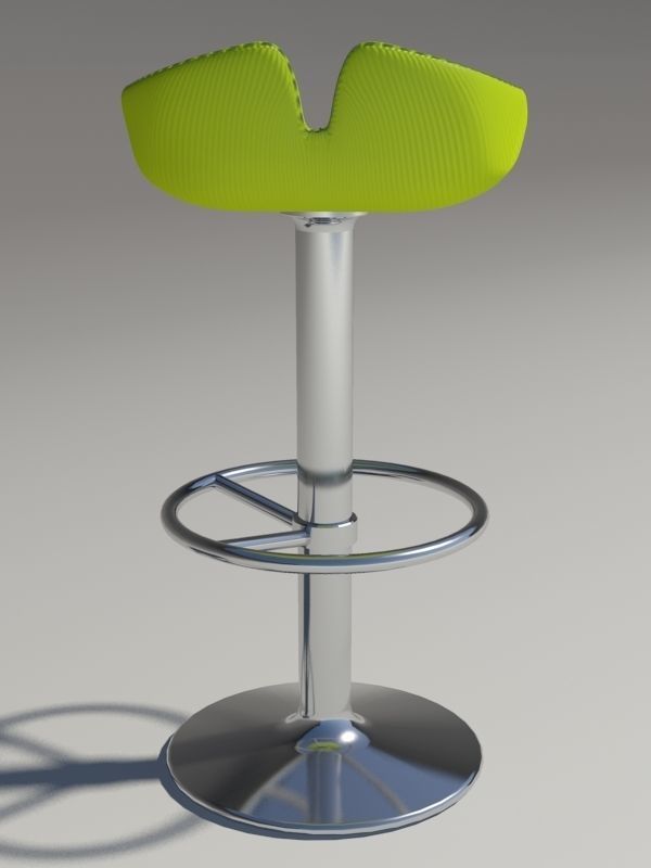 fjord Stool circle green revolving 3D model_3
