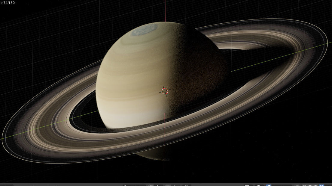 Planet Saturn 3D model_3