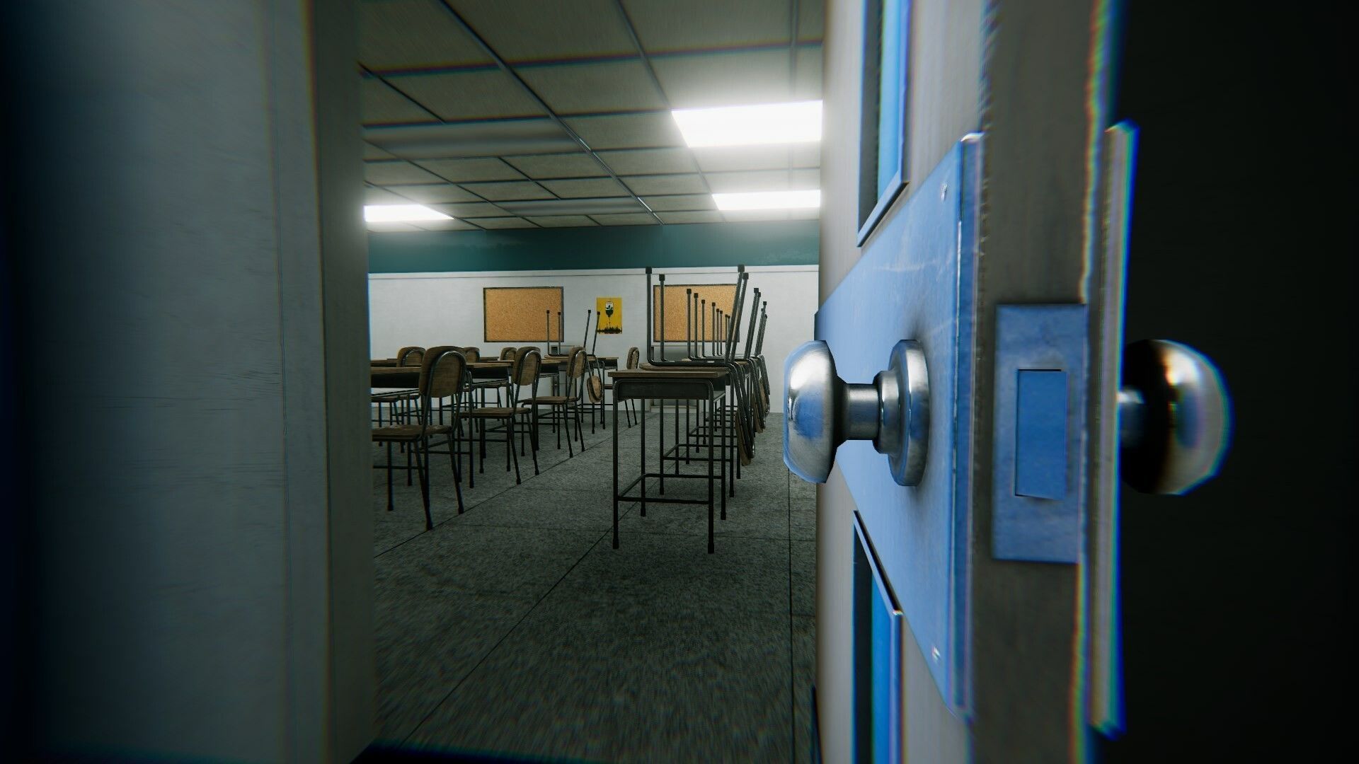 HQ Modular Interior School Low-poly 3D model_11