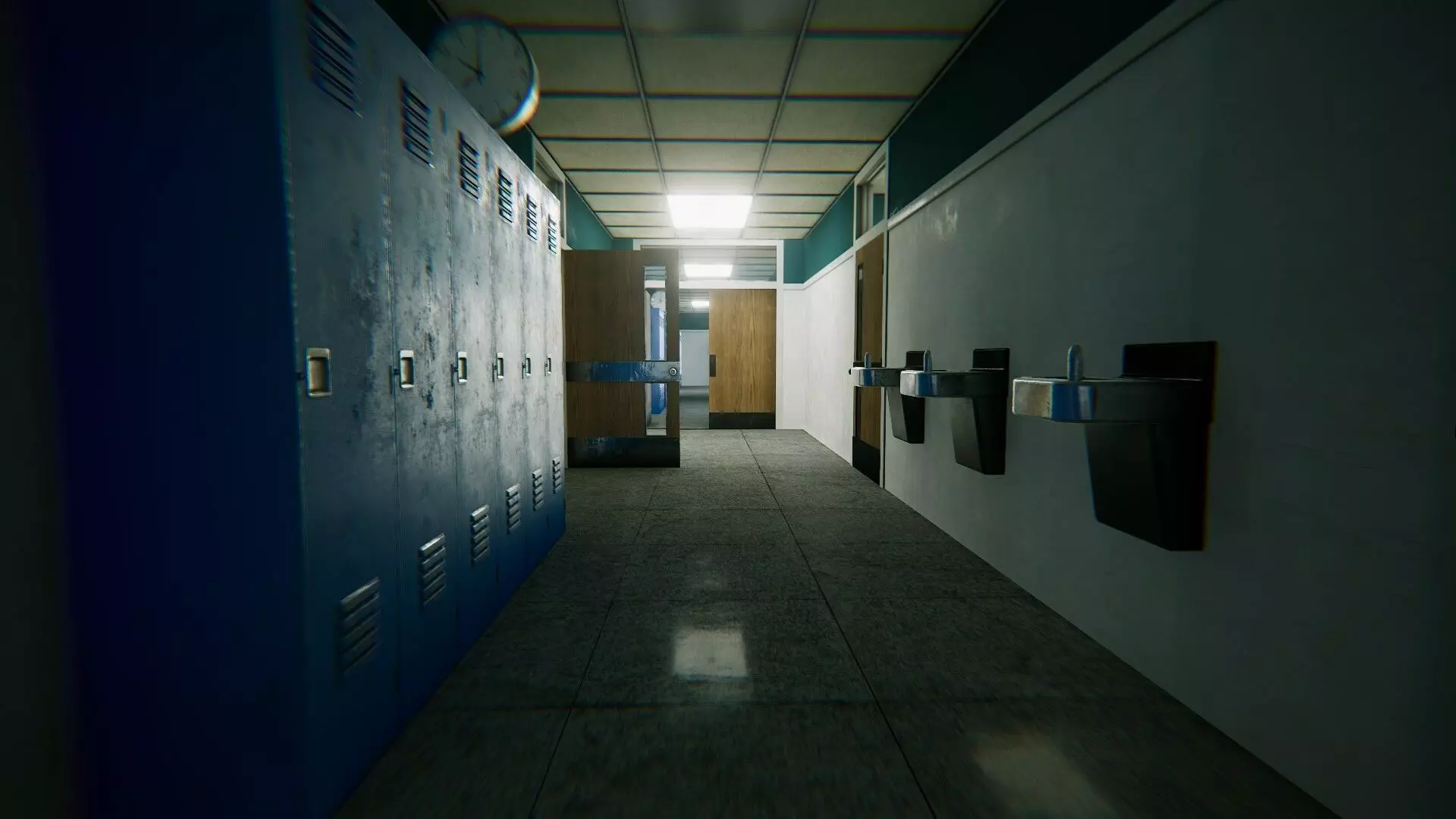 HQ Modular Interior School Low-poly 3D model_0