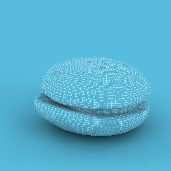 Biscuit Cake 3D model_2