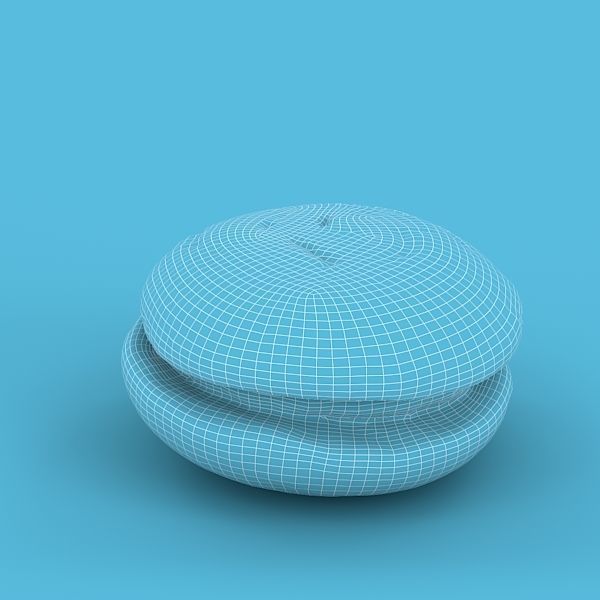 Biscuit Cake 3D model_4