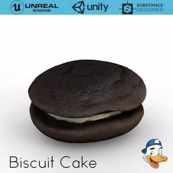 Biscuit Cake 3D model_0