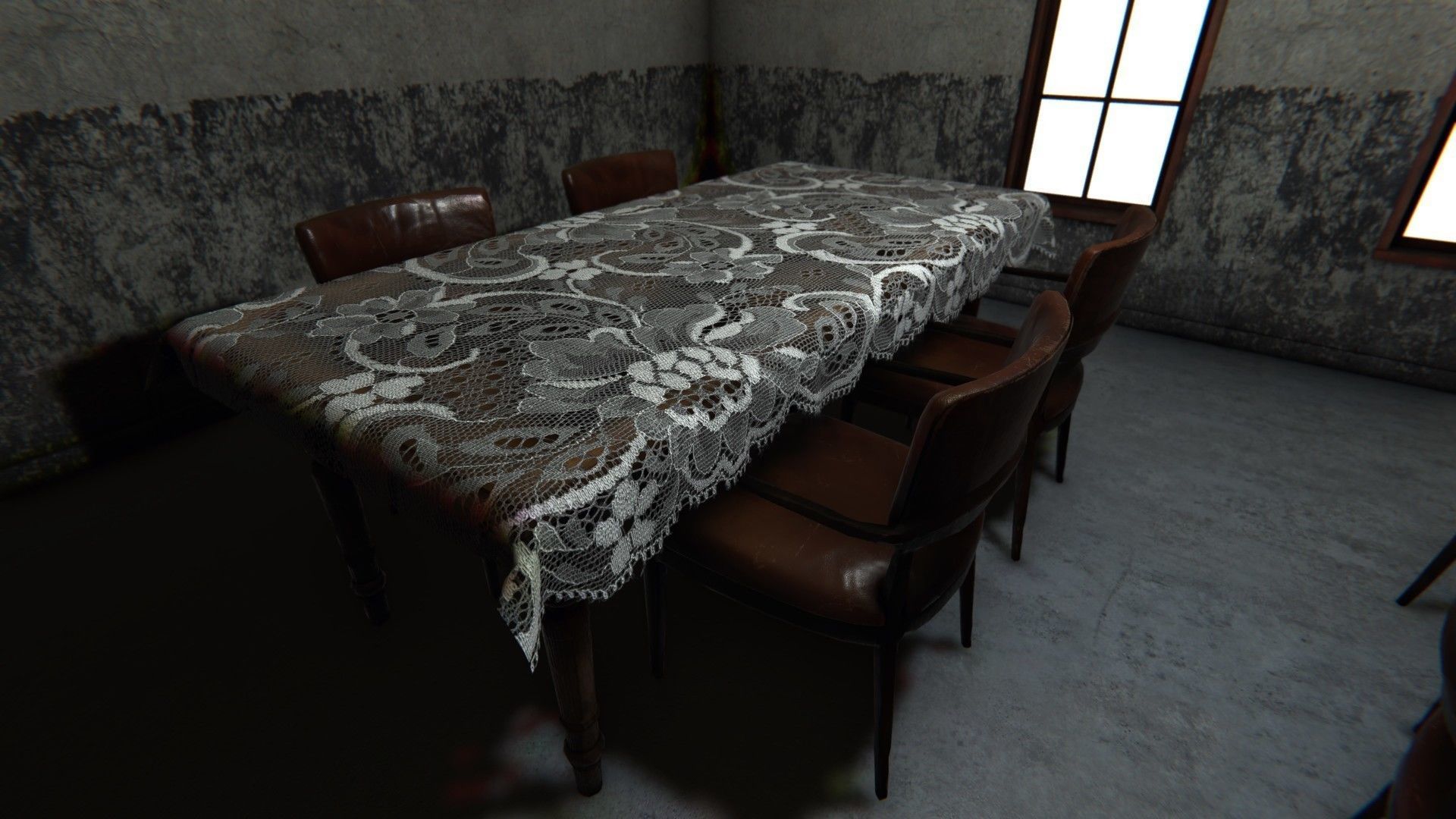 HQ Modular Asian Dormitory Low-poly 3D model_10