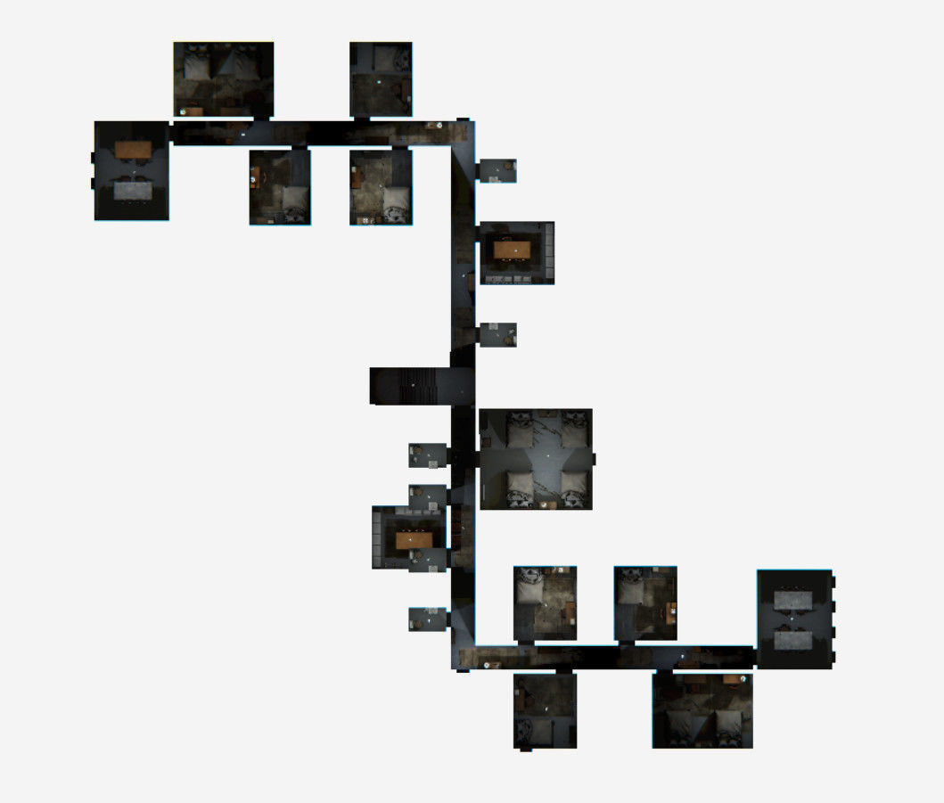 HQ Modular Asian Dormitory Low-poly 3D model_14