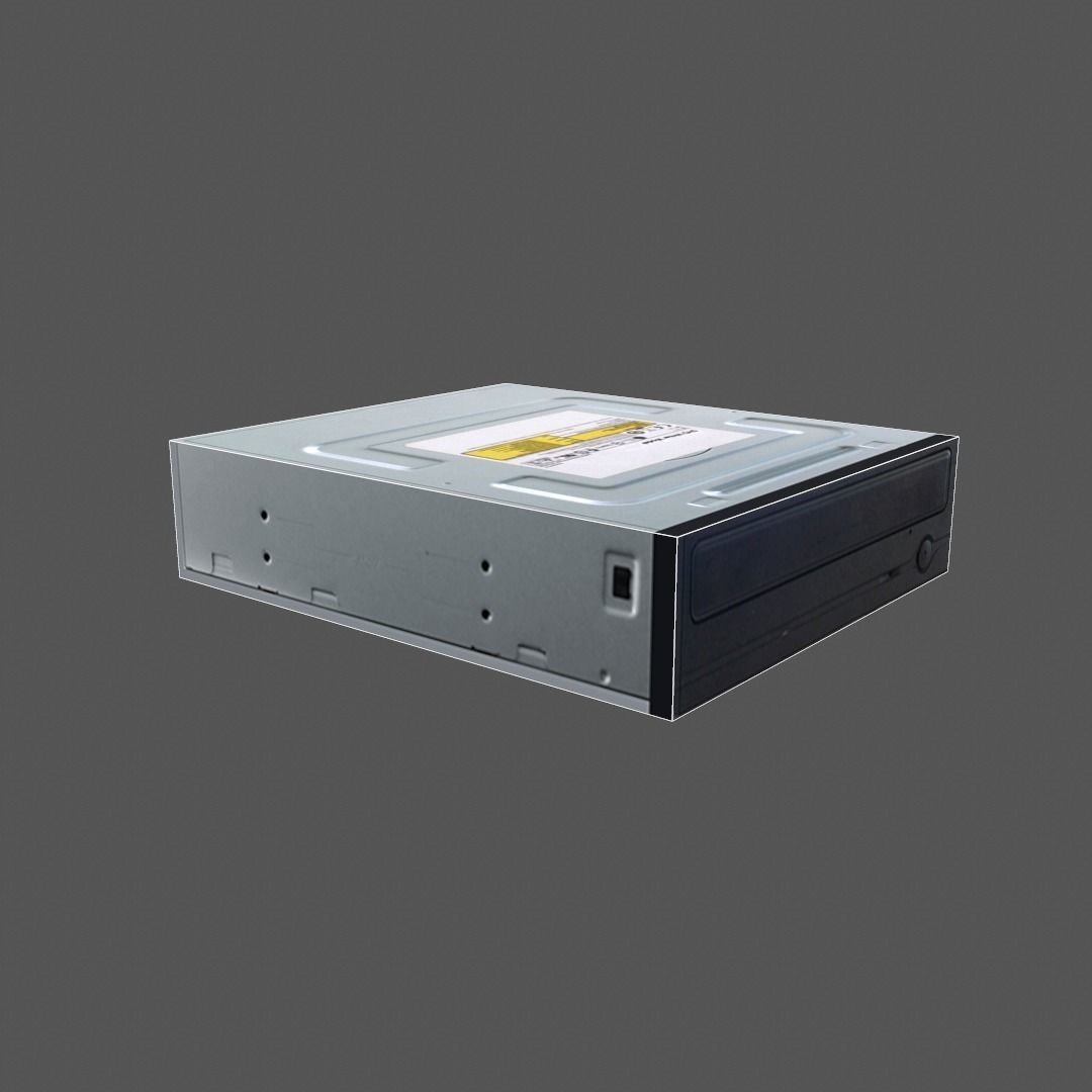 CD drive  Low-poly 3D model_5