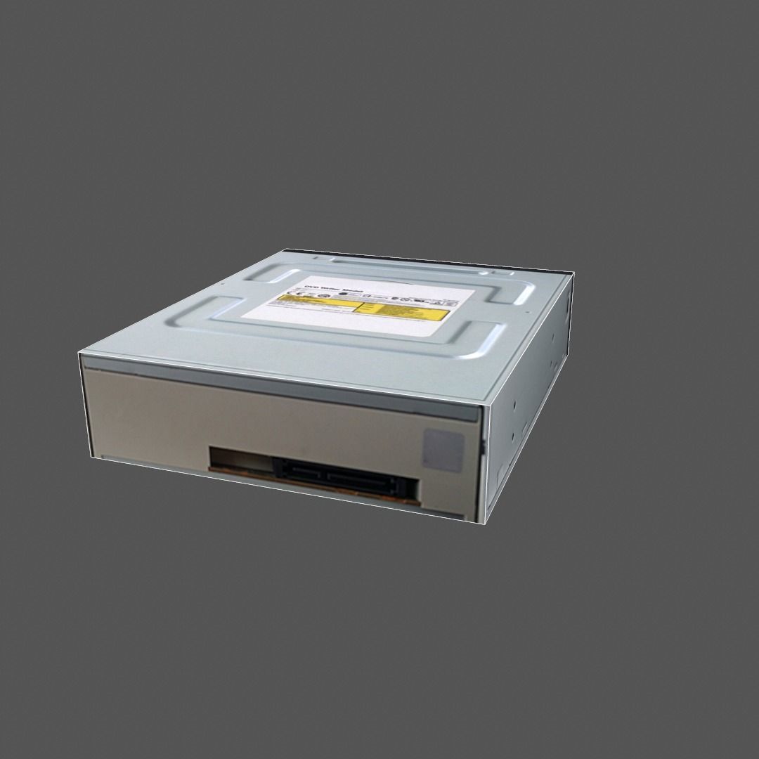 CD drive  Low-poly 3D model_6