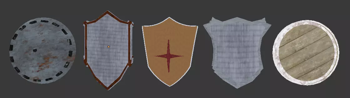 Blender Shield complete pack Free 3D model_0