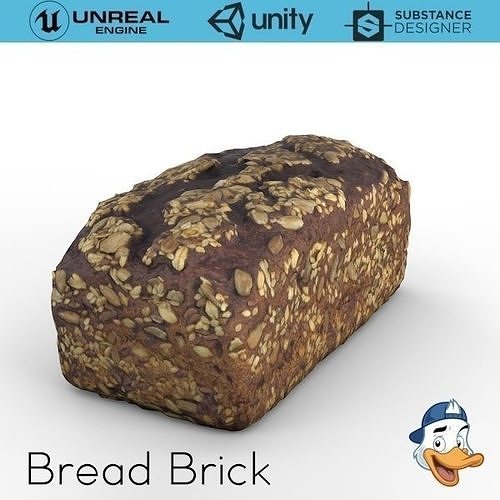 Bread loaf of 3D model
