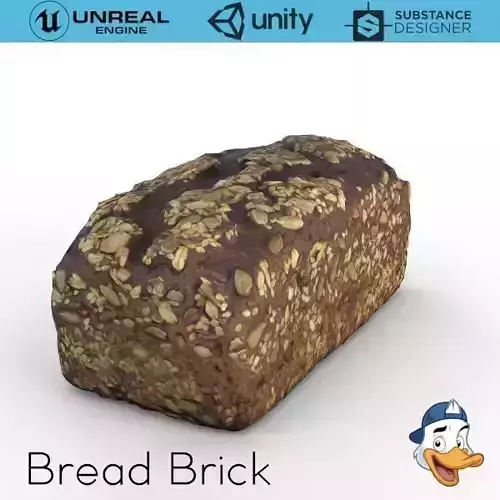 Bread loaf of 3D model
