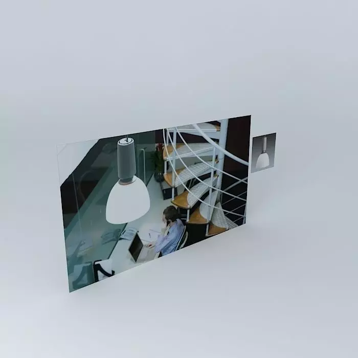 THORN Glacier Opal Pendant Light Free 3D model_0