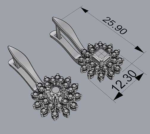 WOMEN EARRINGS 3D print model_4