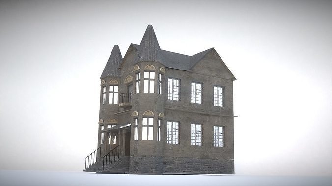 Old house Low-poly 3D model 5