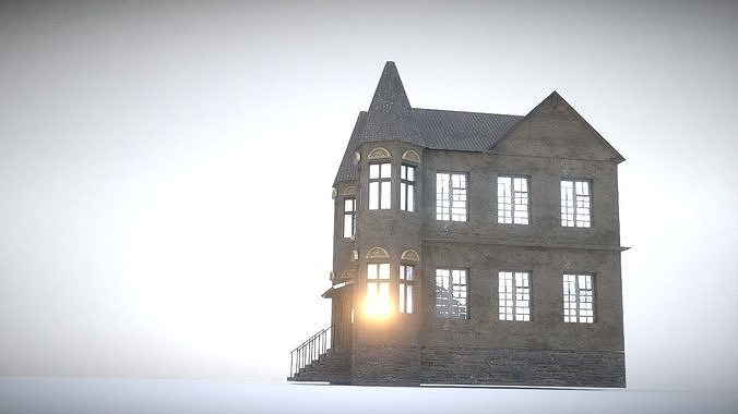 Old house Low-poly 3D model 6