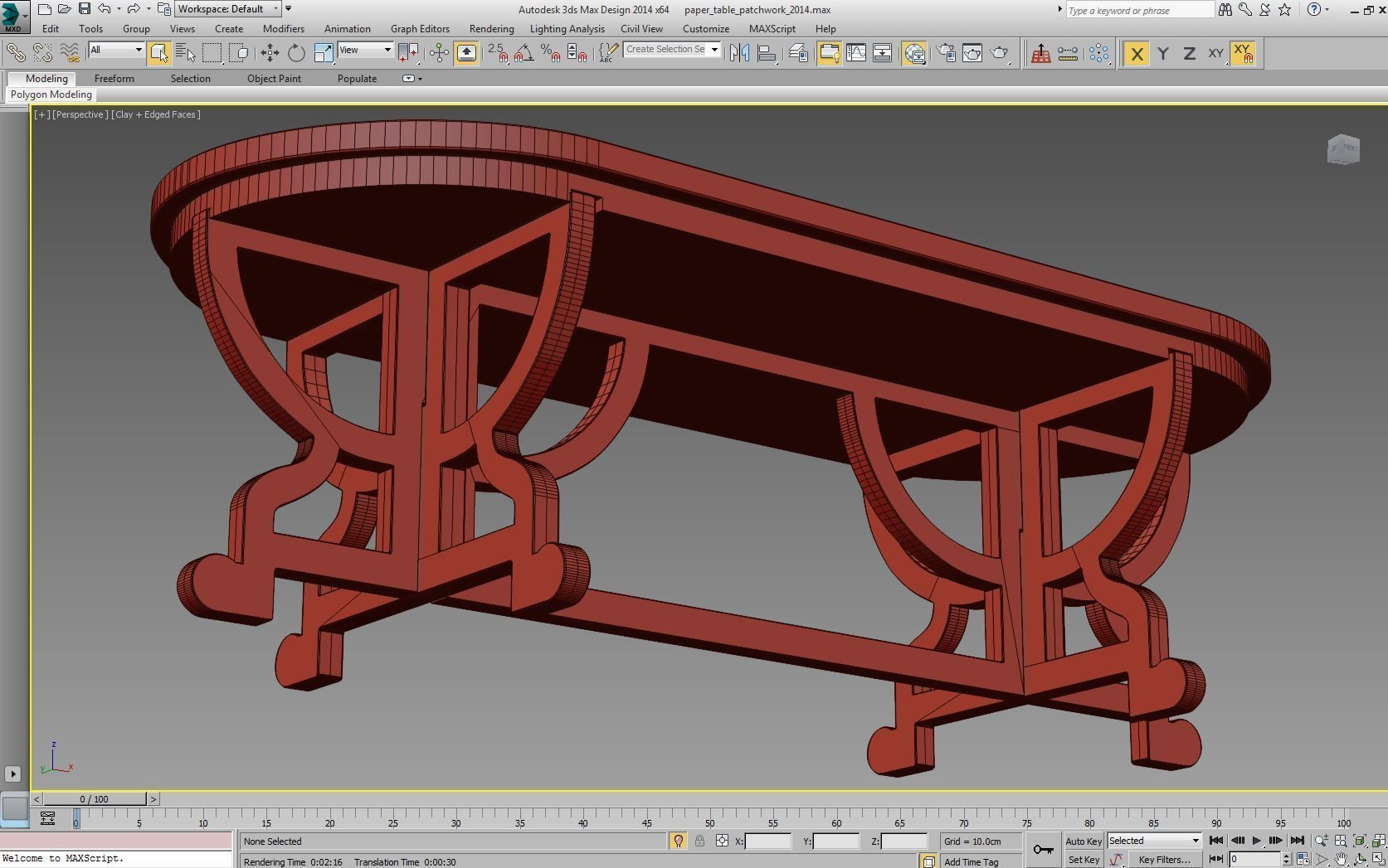 Paper Table Patchwork 3D model_5
