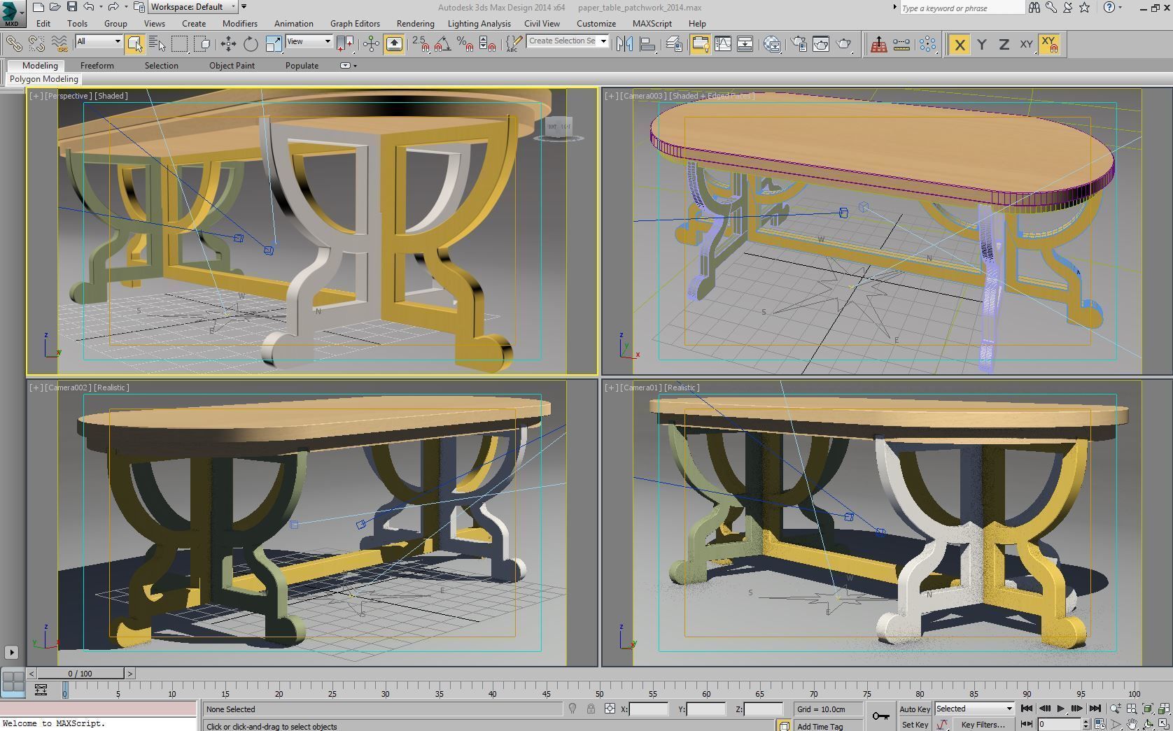 Paper Table Patchwork 3D model_8
