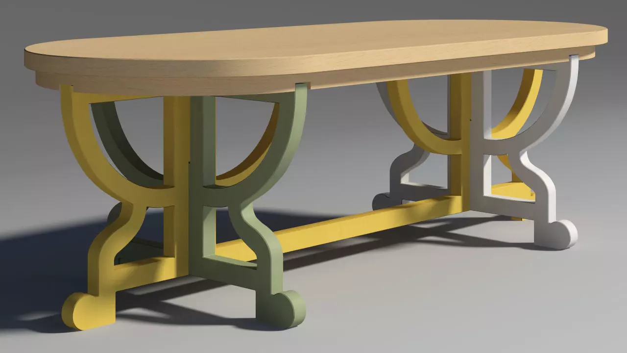 Paper Table Patchwork 3D model_0