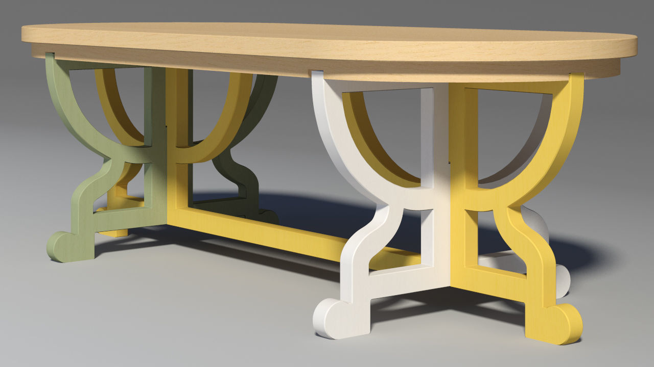 Paper Table Patchwork 3D model_2