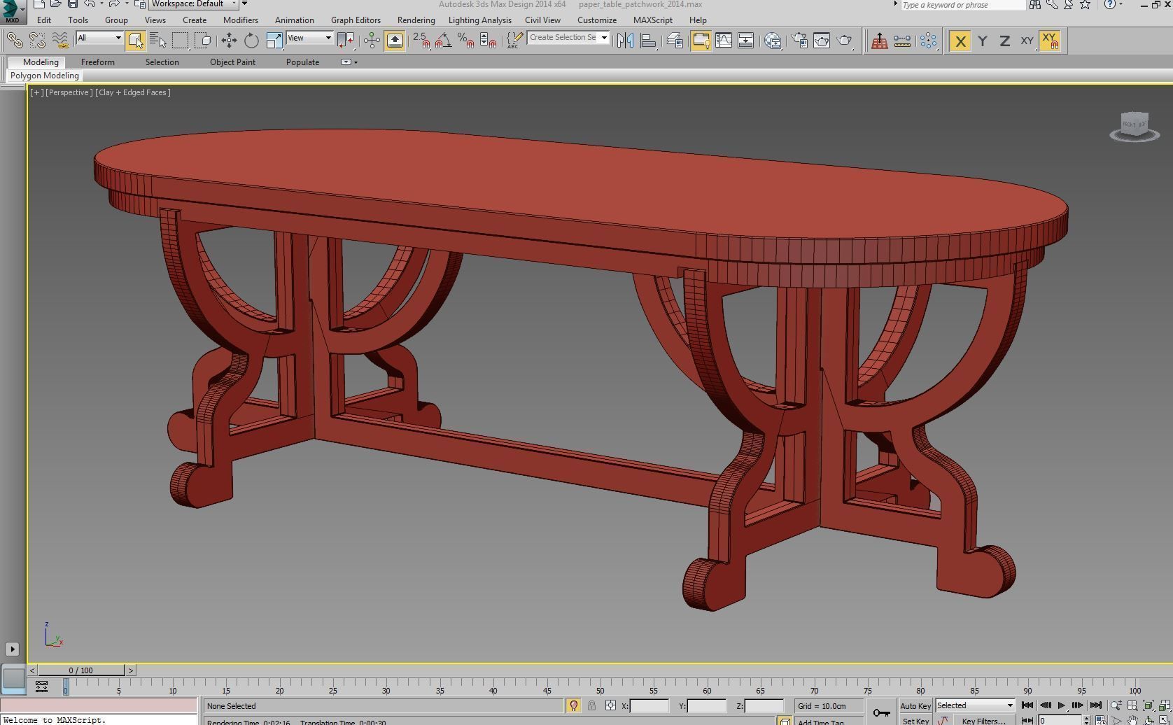 Paper Table Patchwork 3D model_6