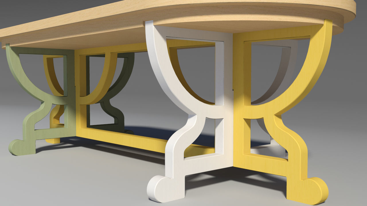 Paper Table Patchwork 3D model_4