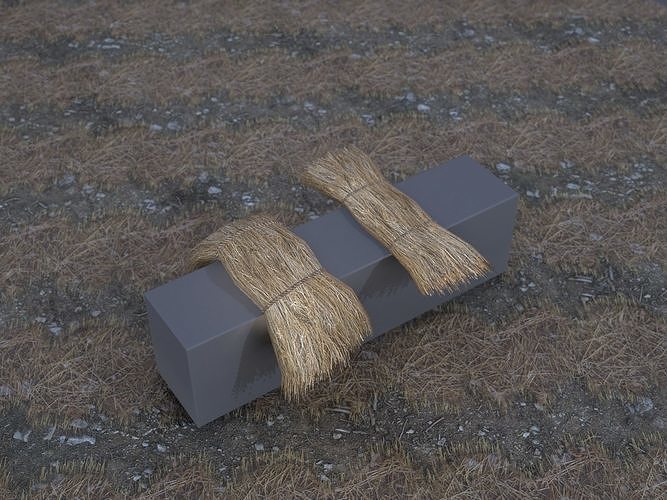 Hay and Haystack Props - PBR and Game Ready Low-poly 3D model 4