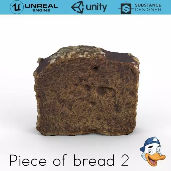Peace of bread 2 3D model