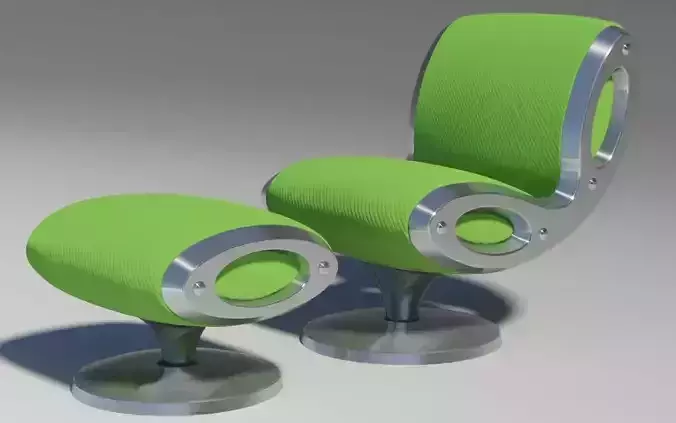 Gluon armchair and pouf moroso