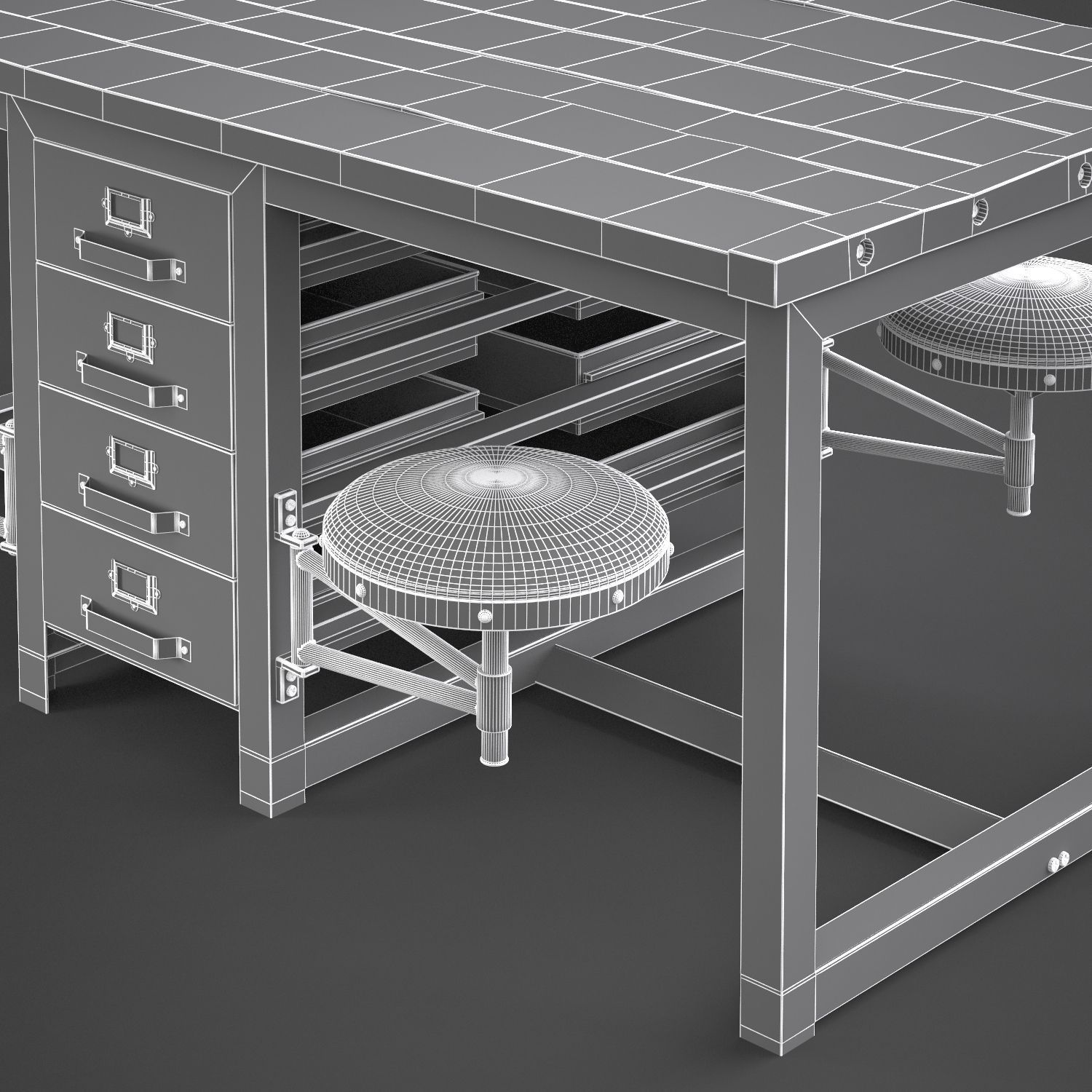 Big desktop Rupert in the industrial style 3D model_5