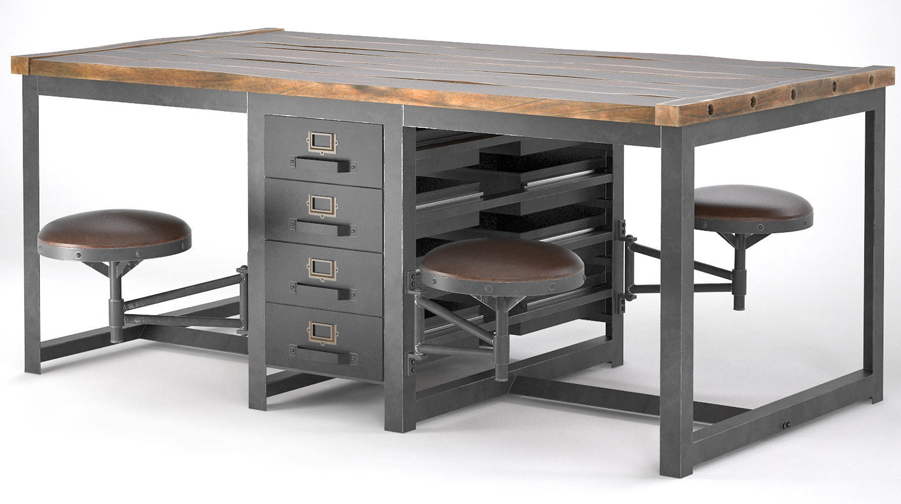 Big desktop Rupert in the industrial style 3D model_2