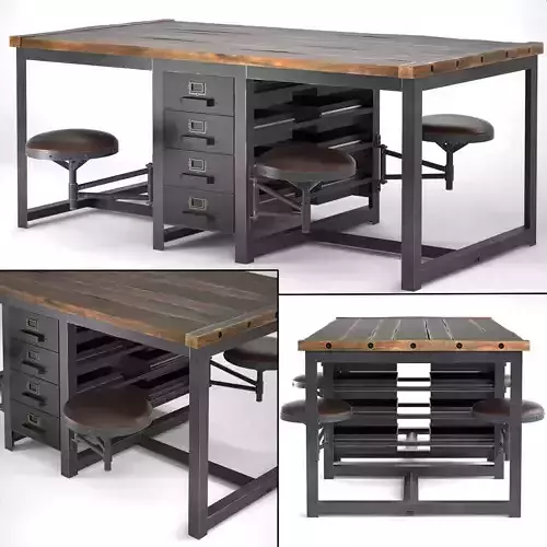 Big desktop Rupert in the industrial style 3D model Big desktop Rupert in the industrial style 3D model