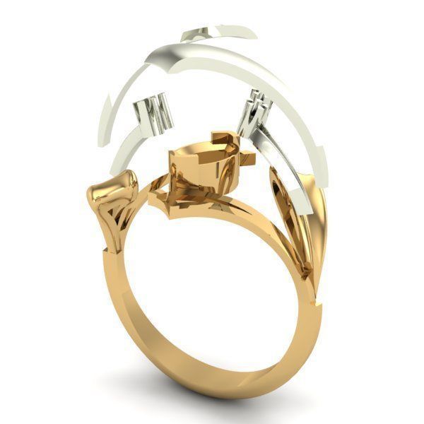 WOMAN SET RING AND EARRINGS 3D Model Collection_7