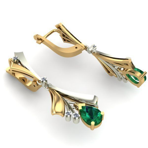 WOMAN SET RING AND EARRINGS 3D Model Collection_3