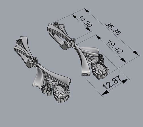 WOMAN SET RING AND EARRINGS 3D Model Collection_10