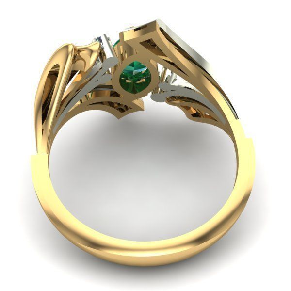 WOMAN SET RING AND EARRINGS 3D Model Collection_4