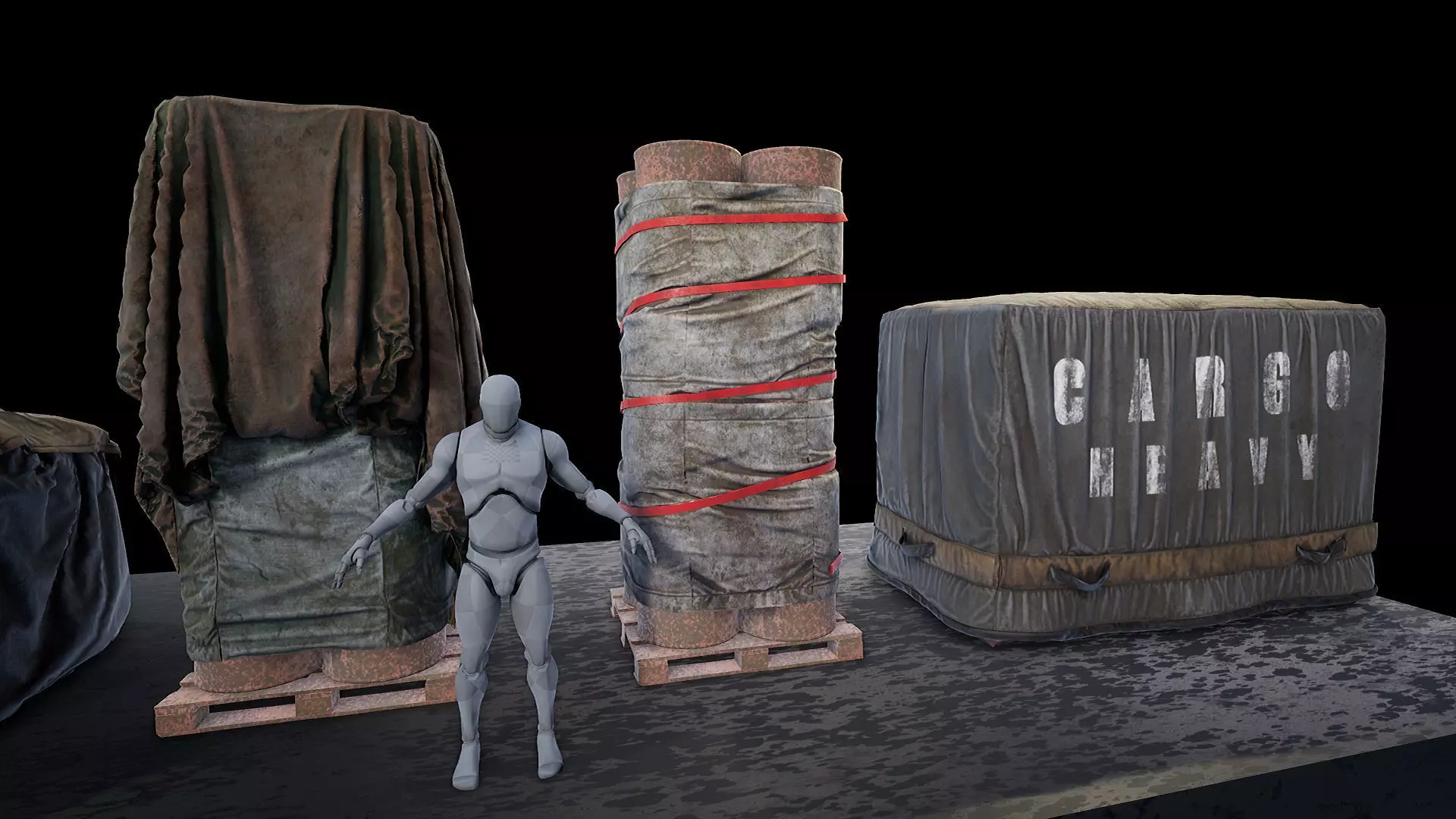 Fabric Cargo Pack Vol 01 Low-poly 3D model_0