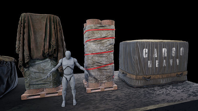 Fabric Cargo Pack Vol 01 Low-poly 3D model