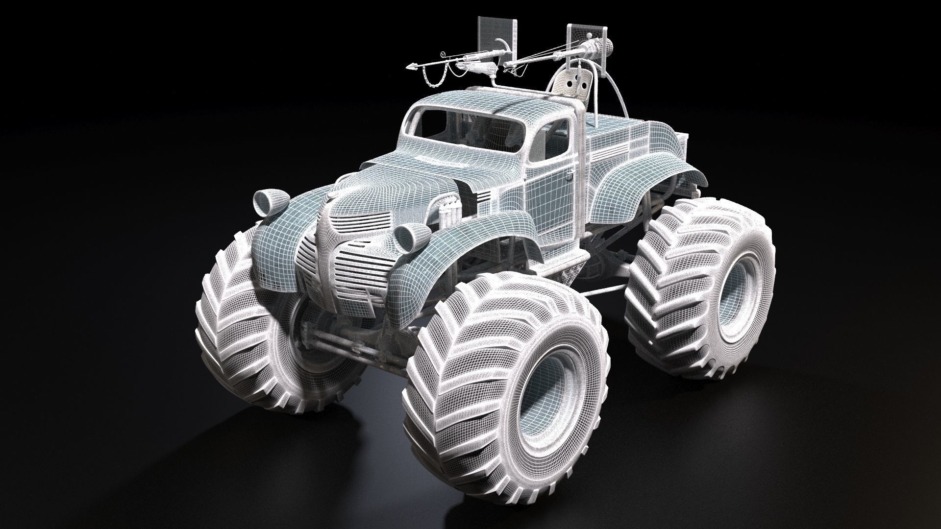 Bigfoot monster truck 3D model_27