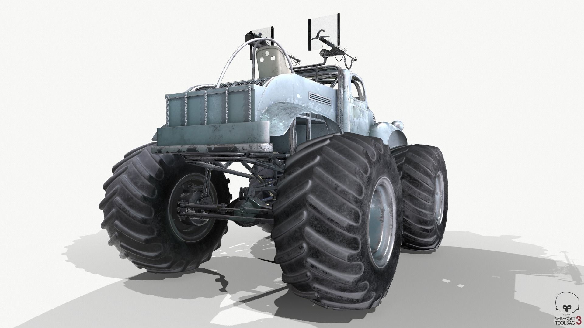 Bigfoot monster truck 3D model_12
