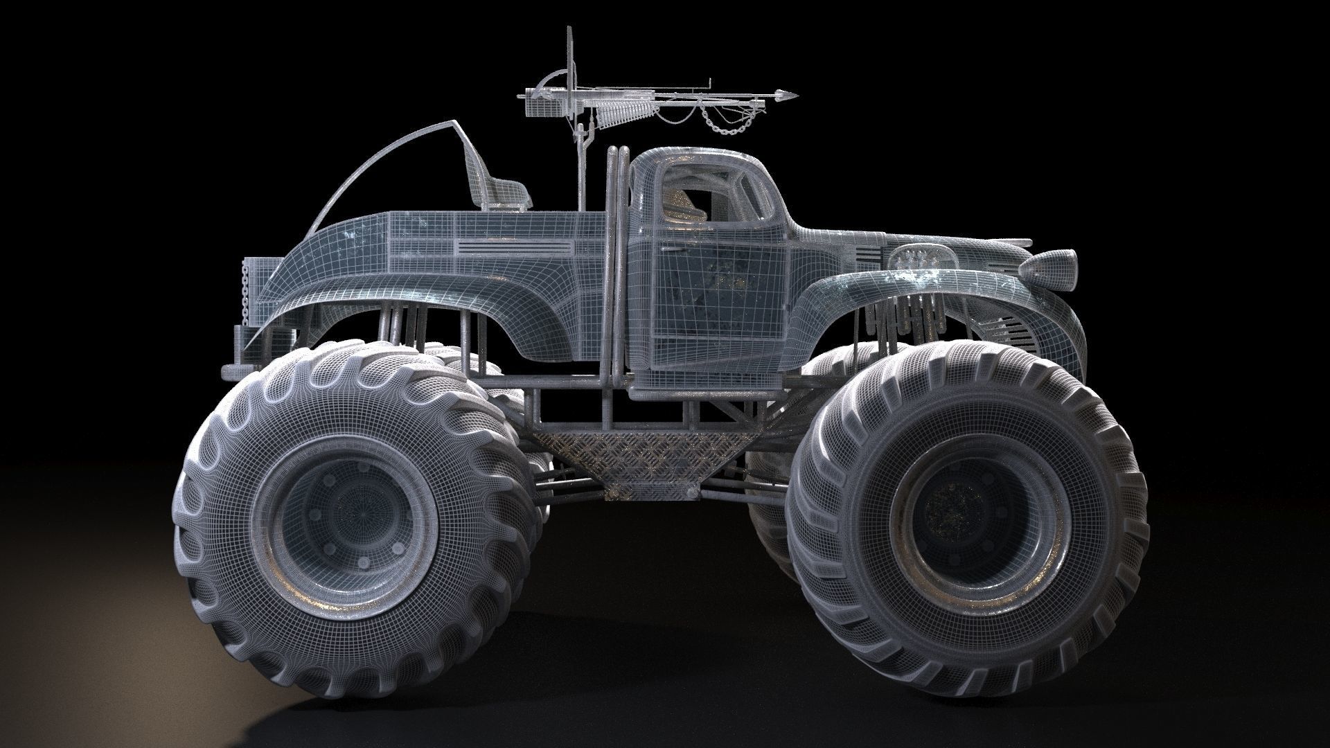 Bigfoot monster truck 3D model_24