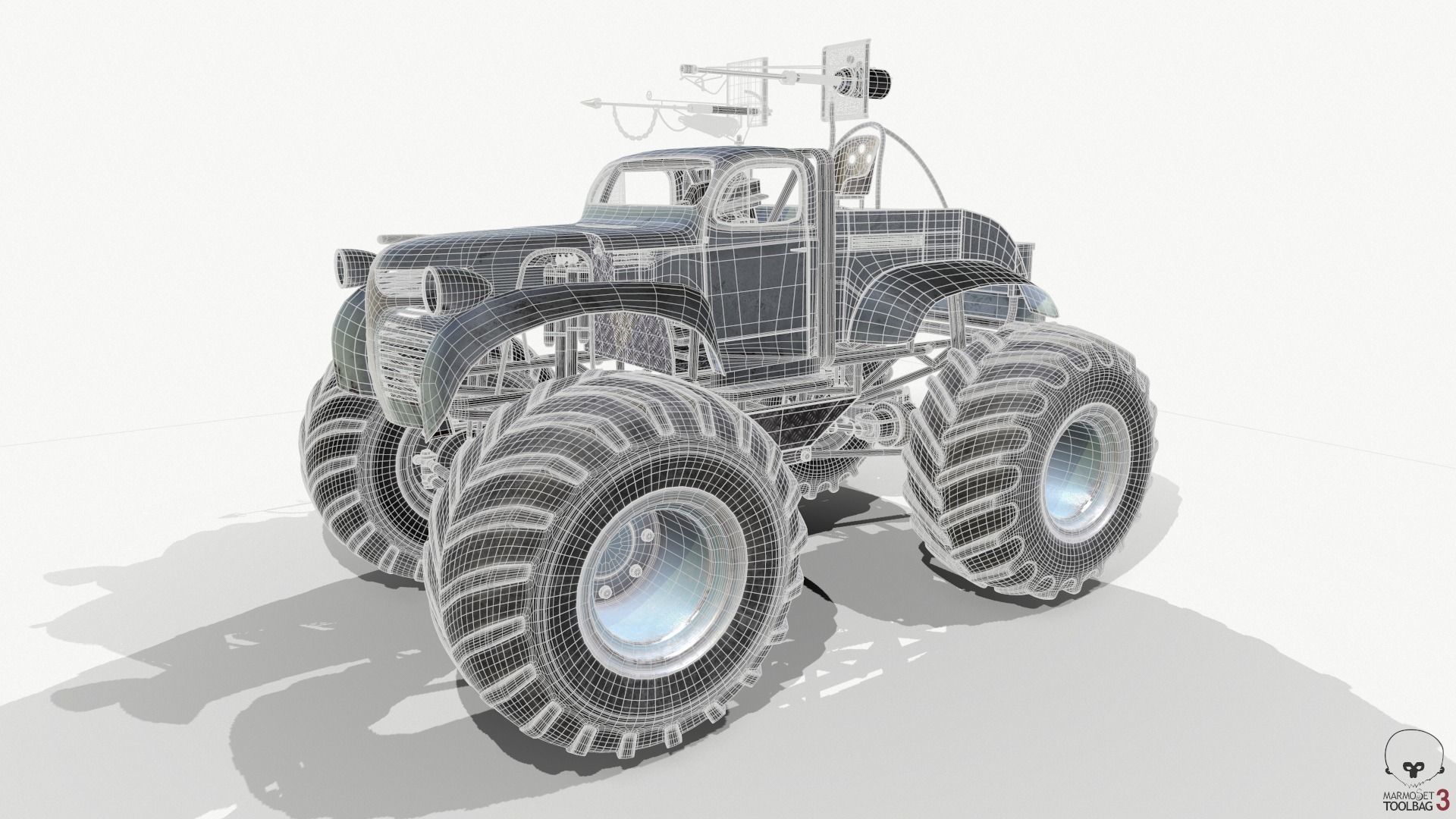 Bigfoot monster truck 3D model_14