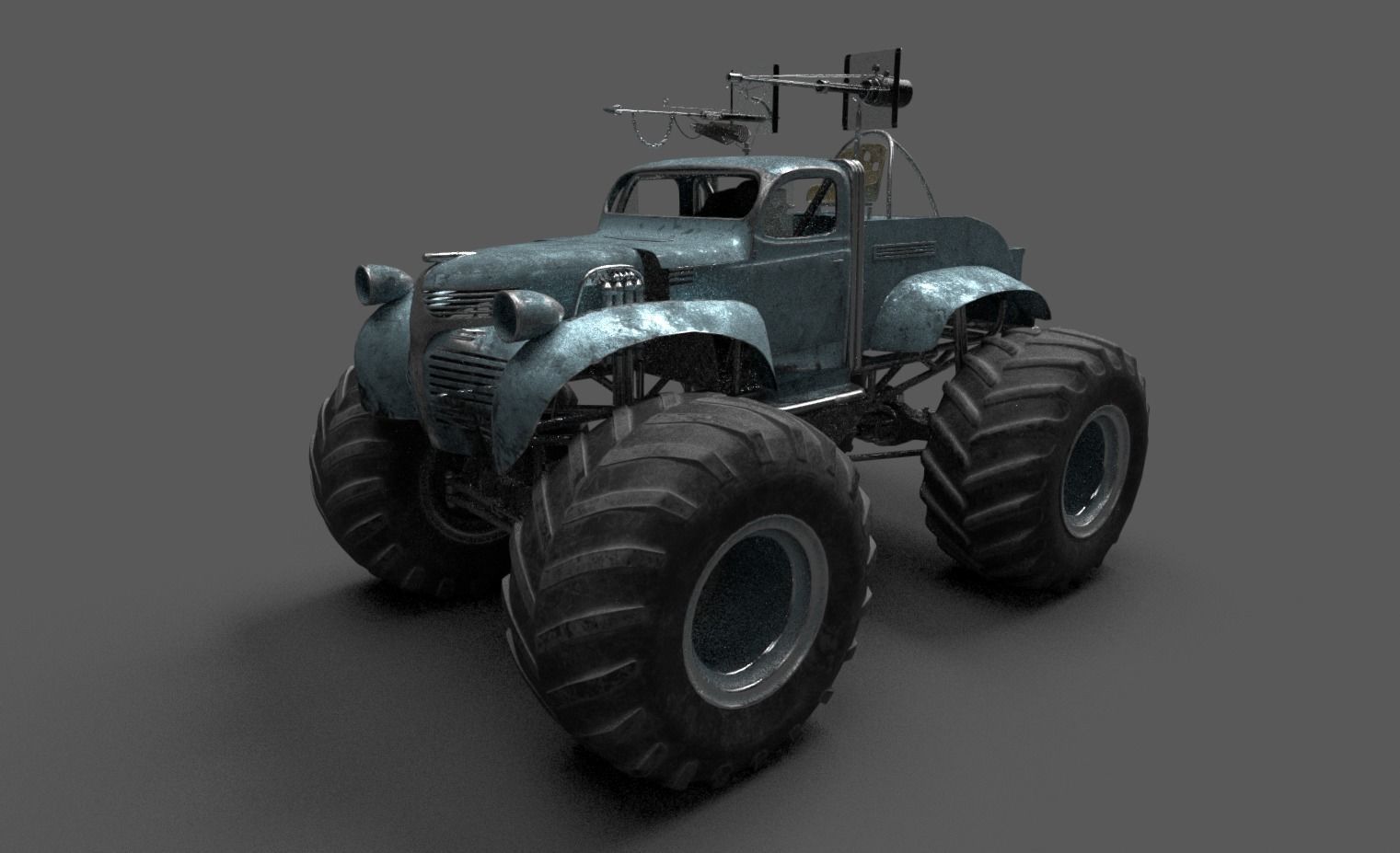 Bigfoot monster truck 3D model_6