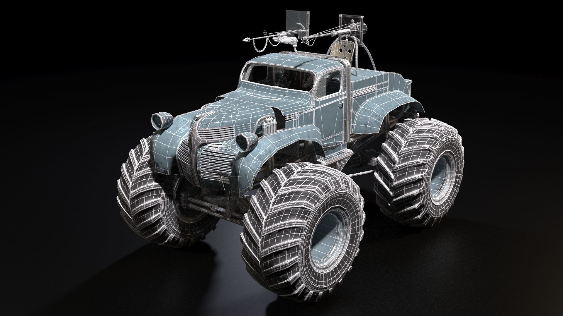 Bigfoot monster truck 3D model_26