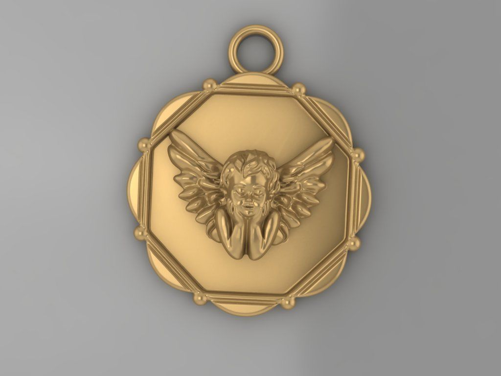 woman necklace 3D print model_1